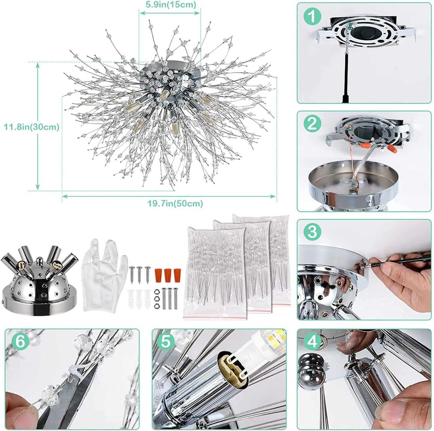 Crystal Recessed Chandelier Unavailable Platforms- Welfel