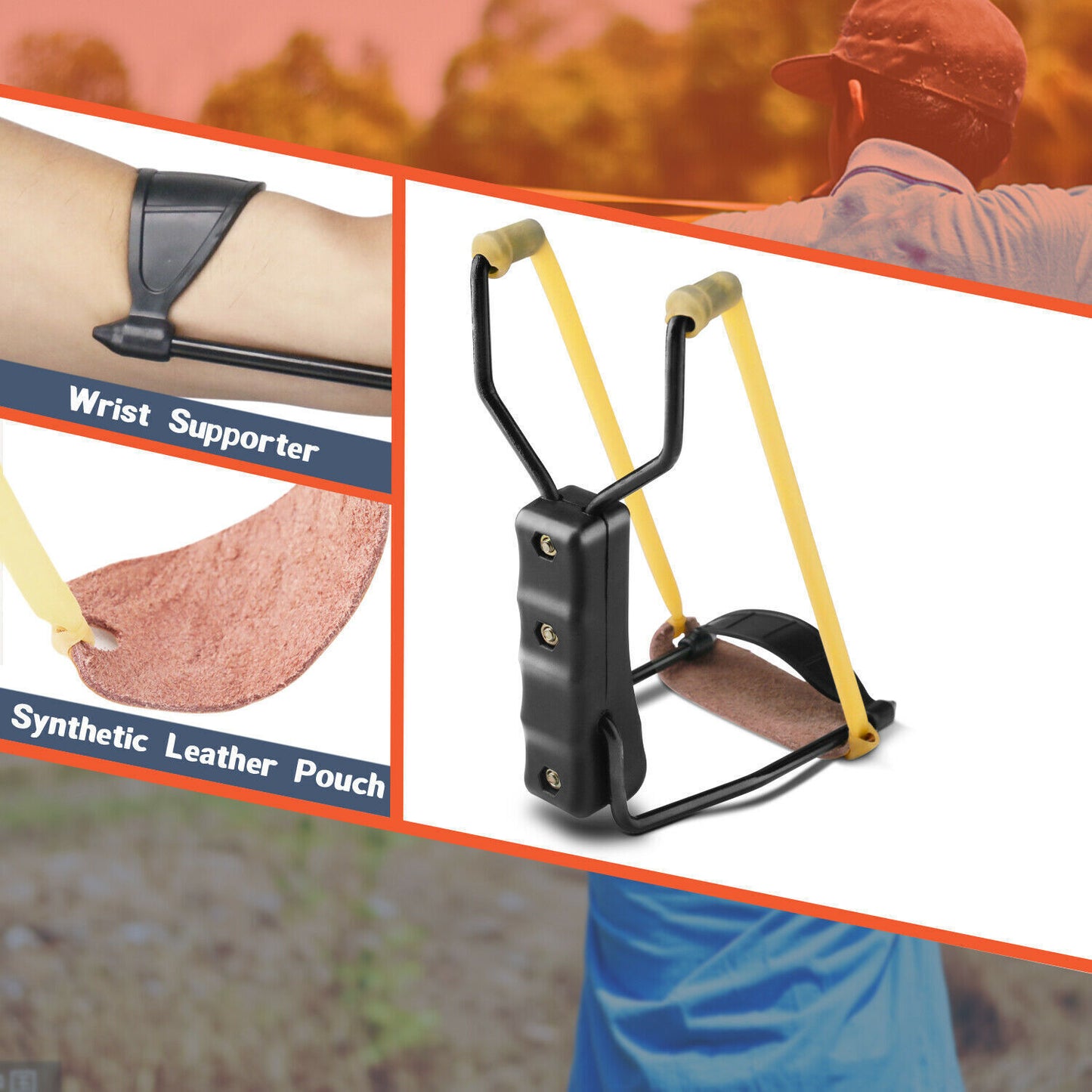 Compact Folding Slingshot Catapult For Hunting Outdoor Sport Games