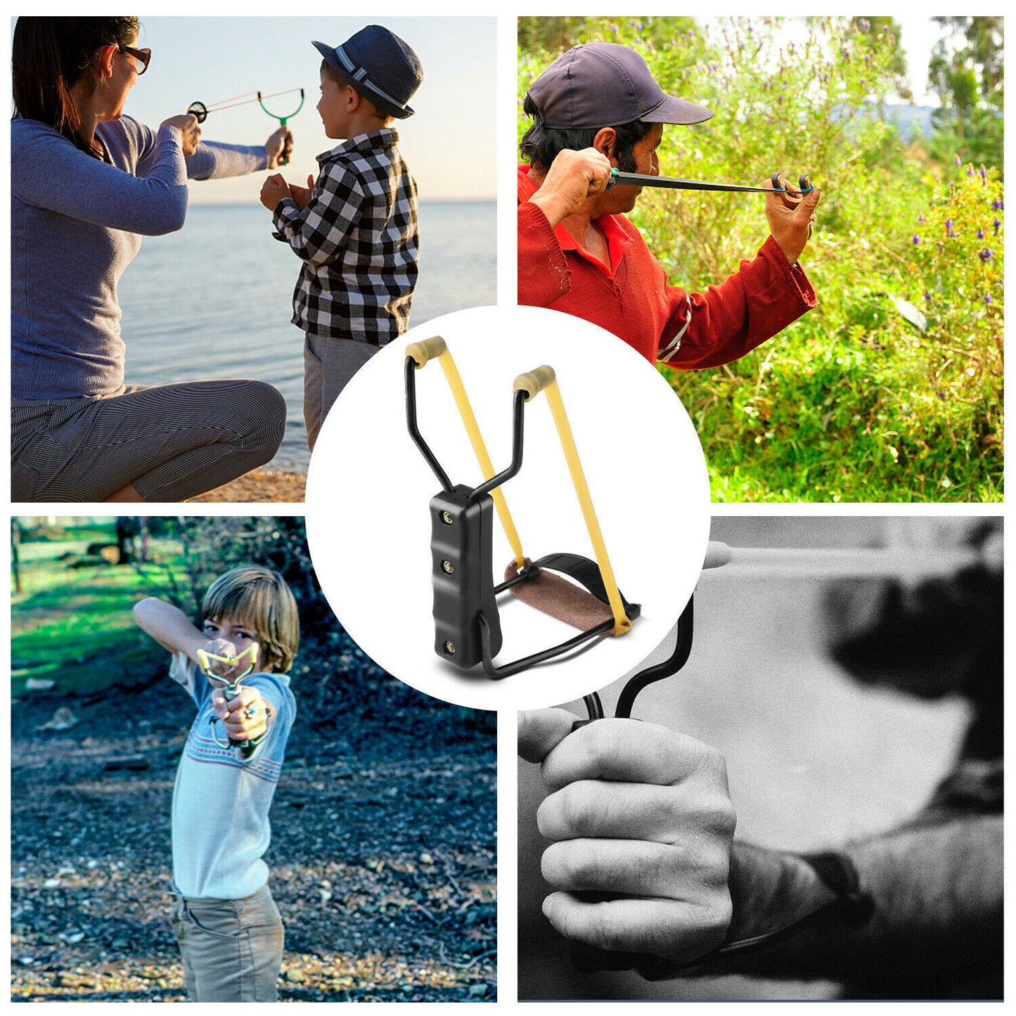 Compact Folding Slingshot Catapult For Hunting Outdoor Sport Games