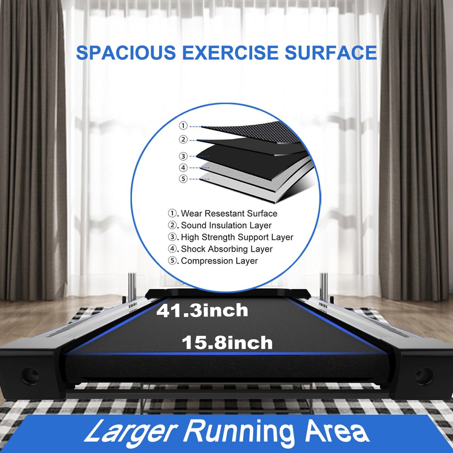 Under Desk Treadmill - Walking Pad 2 in 1 Folding Treadmill Desk Workstation for Home 3.5HP 300LBS Weight Capacity