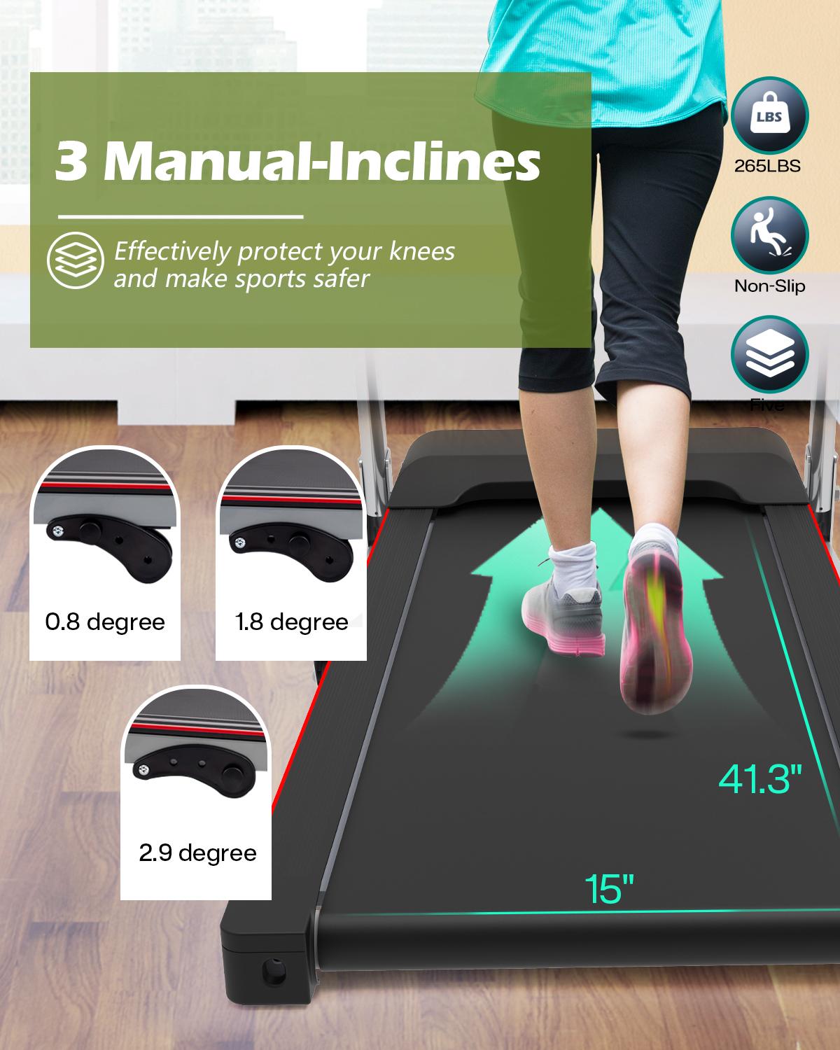 Folding Treadmill for Home - Slim Compact Running Machine Portable Electric Treadmill Foldable Treadmill Workout Exercise for Small Home Apartment Gym
