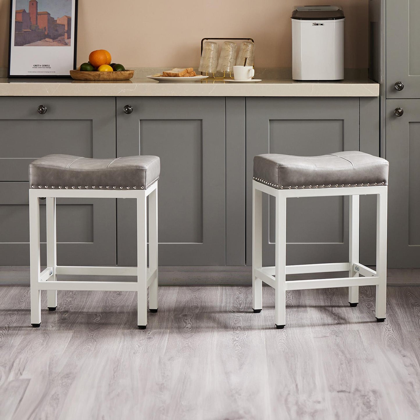 Saddle Bar Stool Kitchen Stools, Sturdy Steel Frame